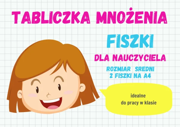 Tabliczka mnożenia - fiszki dla nauczycieli - produkt cyfrowy do samodzielnego wydruku