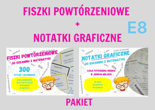 Pakiet: Notatki graficzne + Fiszki powtórzeniowe - produkt cyfrowy do samodzielnego wydruku